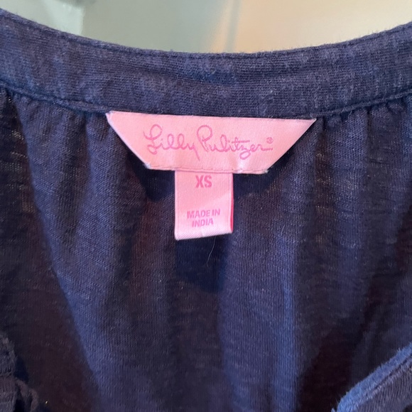 Navy T-shirt dress. - Picture 3 of 5